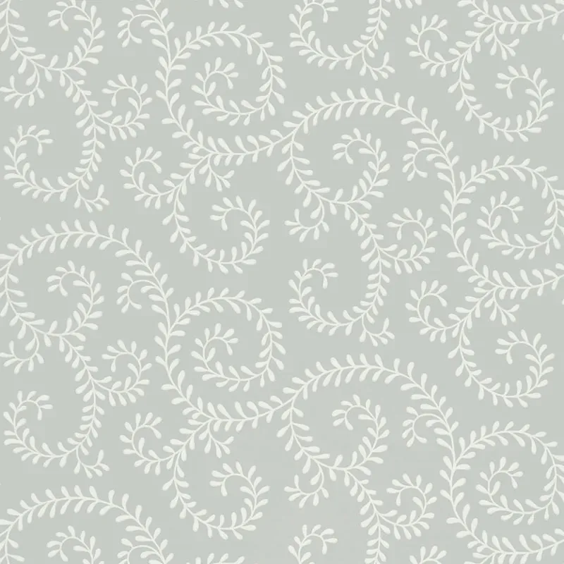 LEAFY SCROLL - DOVE Schumacher Wallpaper | Wallpaper Twins LEAFY SCROLL DOVE Schumacher Wallpaper wallpaper - SKU 5005090