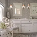 LEAFY SCROLL - DOVE Schumacher Wallpaper | Wallpaper Twins LEAFY SCROLL DOVE Schumacher Wallpaper wallpaper - SKU 5005090
