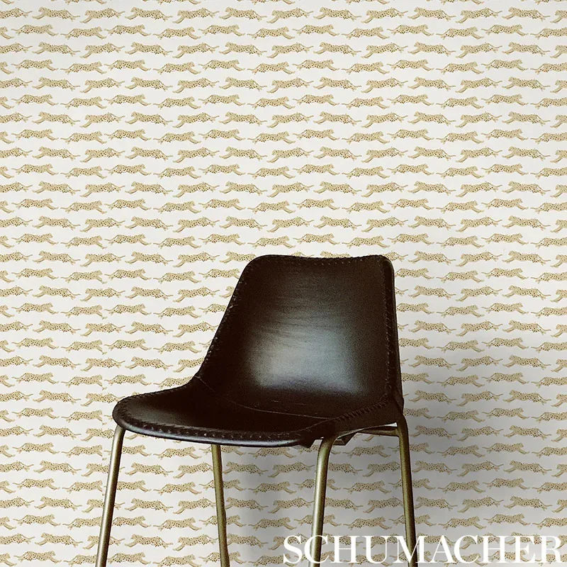 LEAPING LEOPARDS - SAND Schumacher Wallpaper | Wallpaper Twi LEAPING LEOPARDS SAND Schumacher Wallpaper wallpaper - SKU 5009591