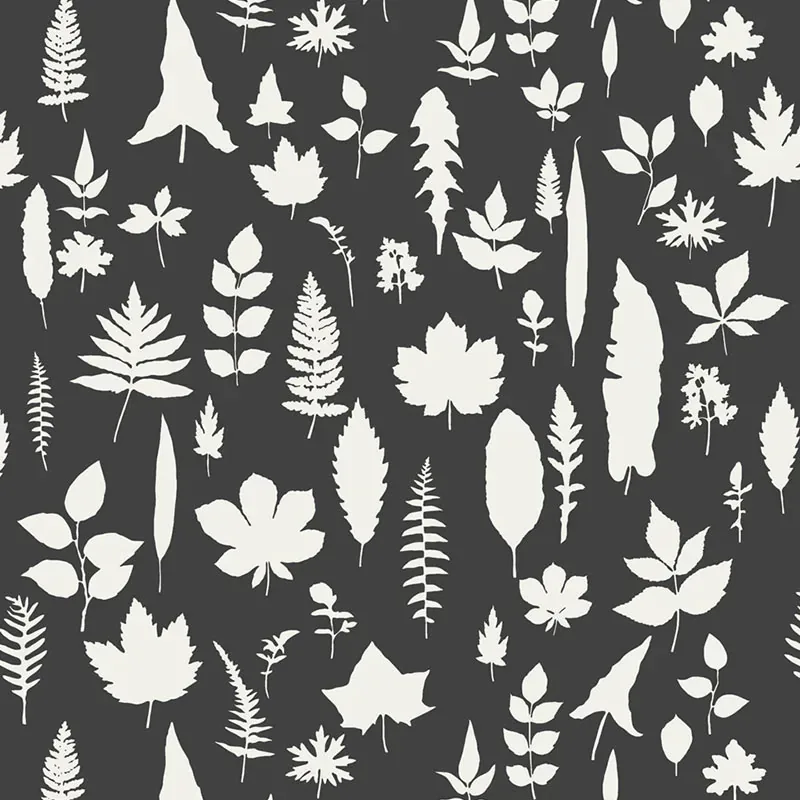 LEAVES GRAPHITE Schumacher Wallpaper wallpaper - SKU 5005023