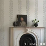 LEONIDIS STRIPE - BLUE Schumacher Wallpaper | Wallpaper Twin LEONIDIS STRIPE BLUE Schumacher Wallpaper wallpaper - SKU 5016460