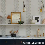 LEONIDIS STRIPE - BLUE Schumacher Wallpaper | Wallpaper Twin LEONIDIS STRIPE BLUE Schumacher Wallpaper wallpaper - SKU 5016460