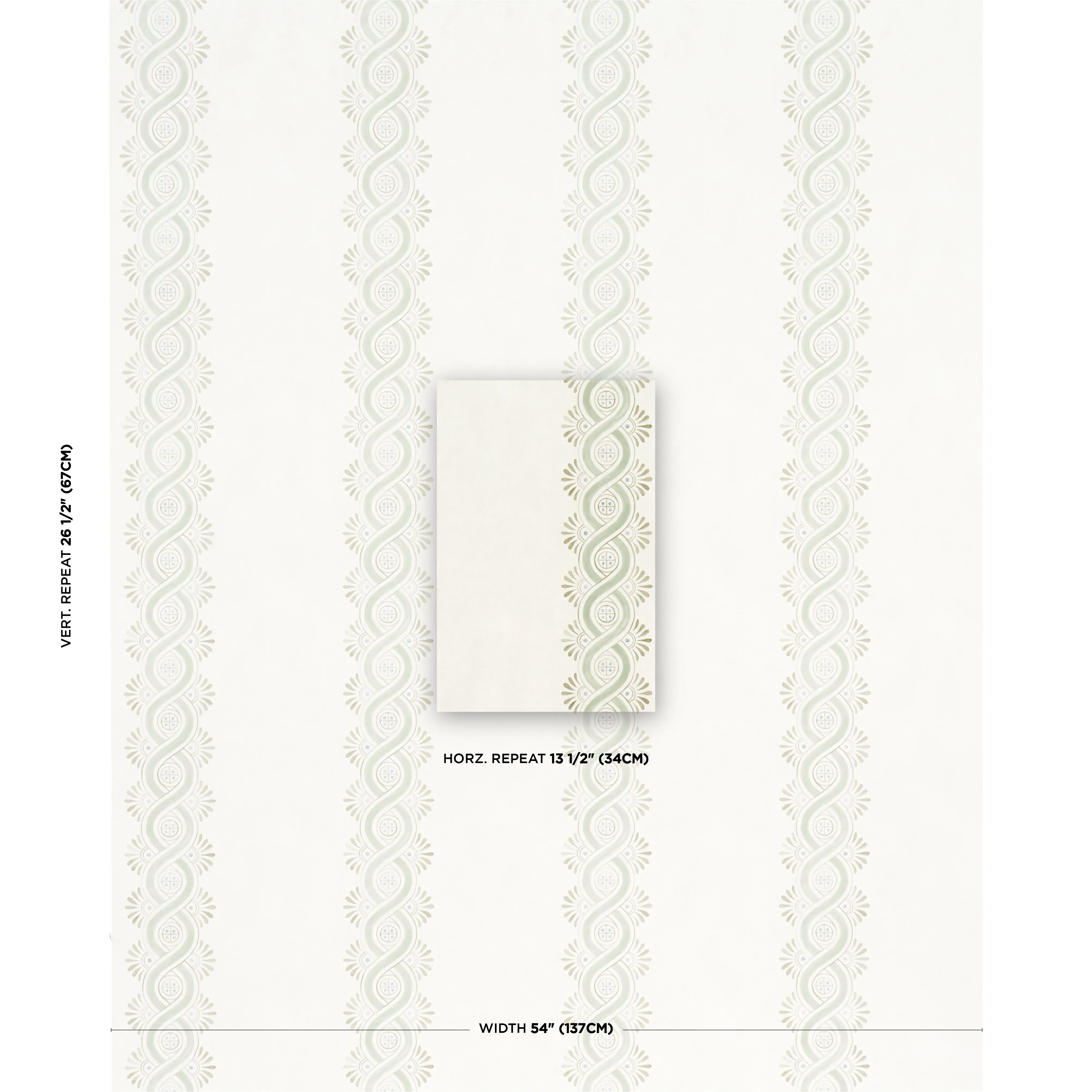 LEONIDIS STRIPE GREEN Schumacher Wallpaper wallpaper - SKU 5016461