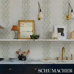 LEONIDIS STRIPE - GREEN Schumacher Wallpaper | Wallpaper Twi LEONIDIS STRIPE GREEN Schumacher Wallpaper wallpaper - SKU 5016461