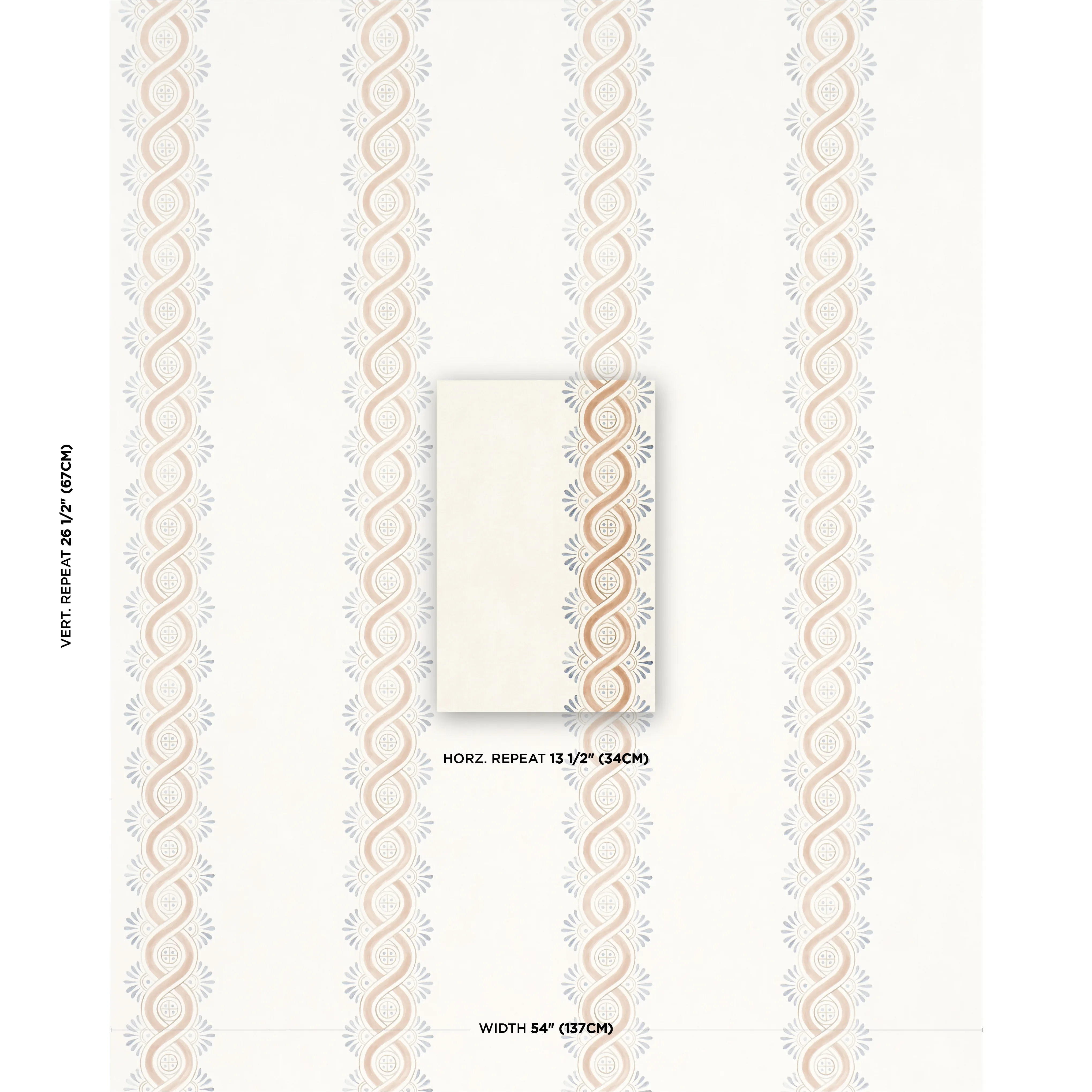 LEONIDIS STRIPE SAFFRON Schumacher Wallpaper wallpaper - SKU 5016462