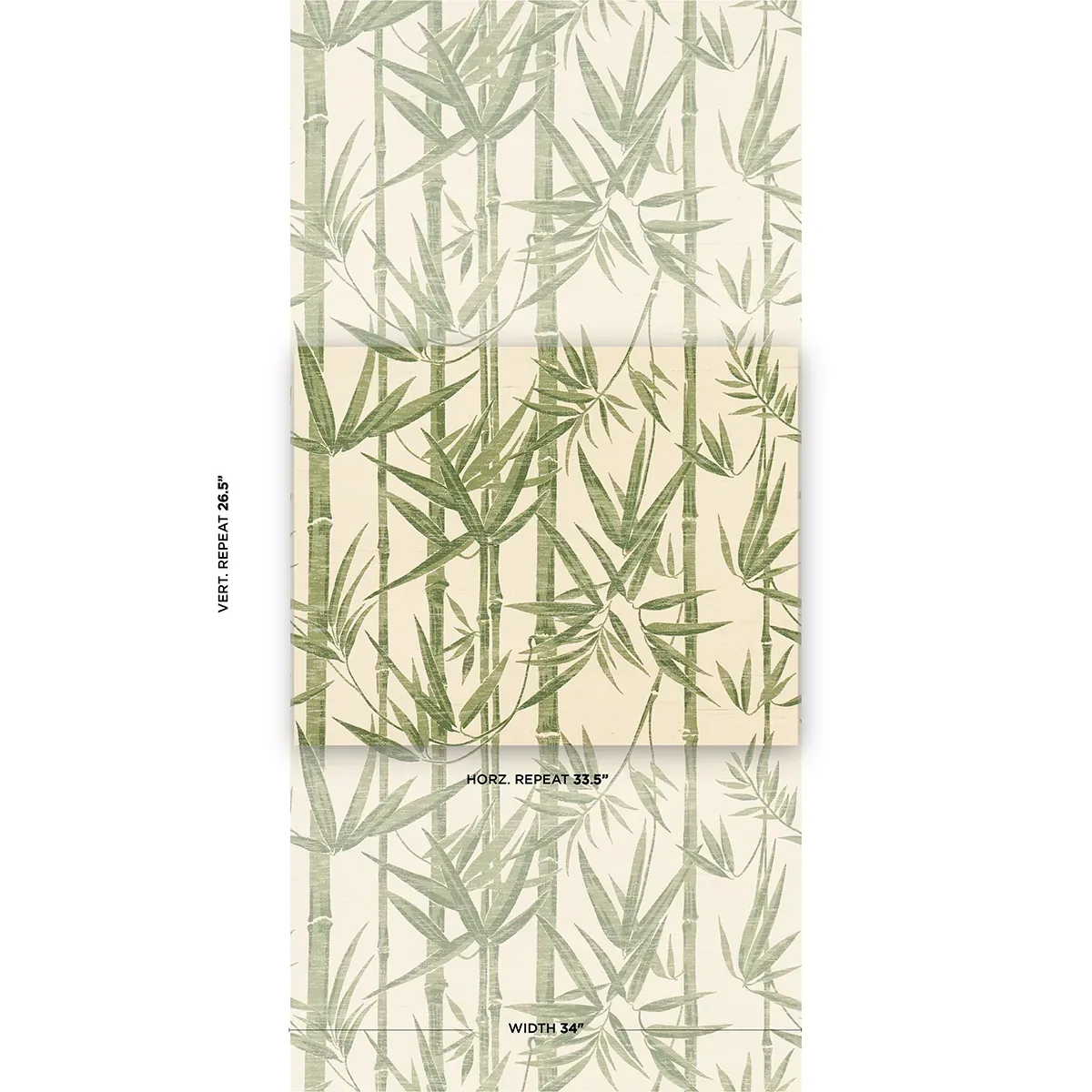 LES BAMBOUS SISAL - GREEN Schumacher Wallpaper | Wallpaper T LES BAMBOUS SISAL GREEN Schumacher Wallpaper wallpaper - SKU 5008313