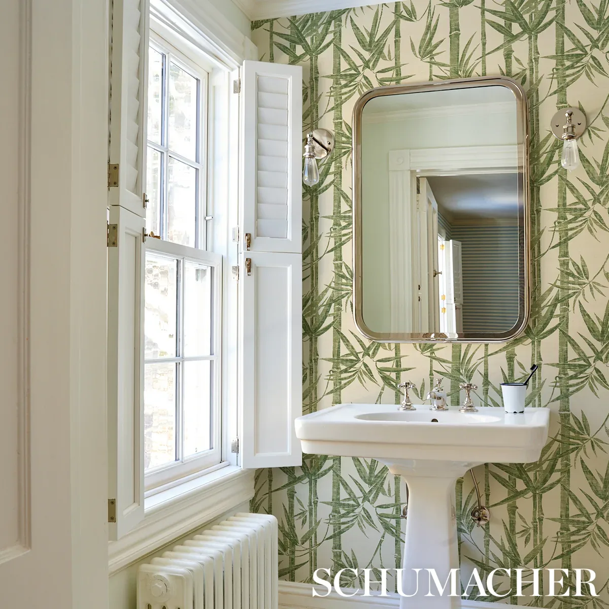 LES BAMBOUS SISAL - GREEN Schumacher Wallpaper | Wallpaper T LES BAMBOUS SISAL GREEN Schumacher Wallpaper wallpaper - SKU 5008313