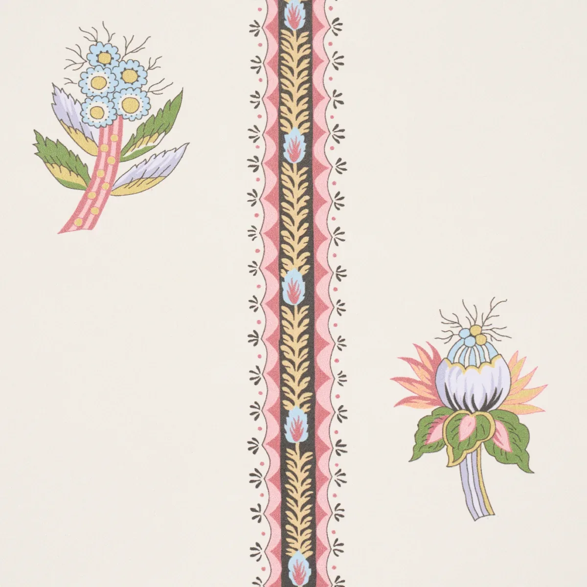 LES FLEURS EXOTIQUES - ANTIQUE ROSE Schumacher Wallpaper | W LES FLEURS EXOTIQUES ANTIQUE ROSE Schumacher Wallpaper wallpaper - SKU 5015660