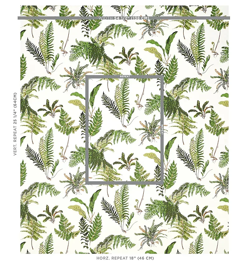 LES FOUGERES - DOCUMENT Schumacher Wallpaper | Wallpaper Twi LES FOUGERES DOCUMENT Schumacher Wallpaper wallpaper - SKU 5010660