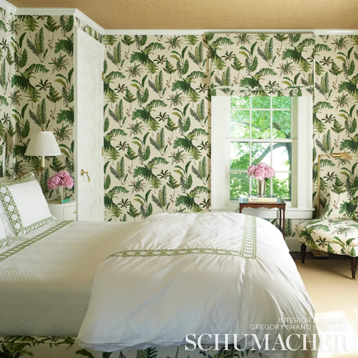 LES FOUGERES - DOCUMENT Schumacher Wallpaper | Wallpaper Twi LES FOUGERES DOCUMENT Schumacher Wallpaper wallpaper - SKU 5010660