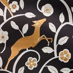 LES GAZELLES AU BOIS VINYL NOIR Schumacher Wallpaper wallpaper - SKU 5010140