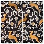 LES GAZELLES AU BOIS VINYL NOIR Schumacher Wallpaper wallpaper - SKU 5010140