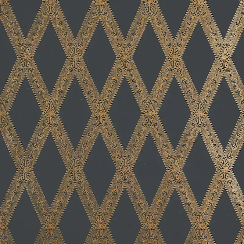 5011362 | LES LOSANGES TOILE – GOLD ON BLACK