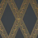 LES LOSANGES TOILE GOLD ON BLACK Schumacher Wallpaper wallpaper - SKU 5011362
