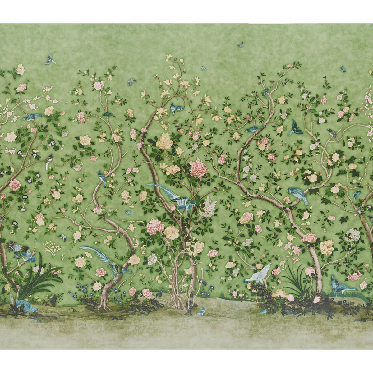 5015153 | LES OISEAUX PANEL SET – APPLE GREEN