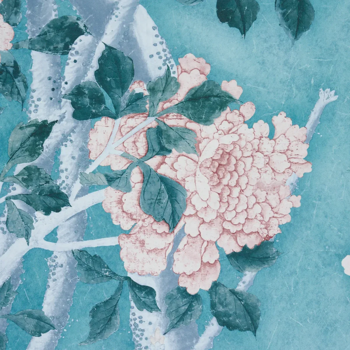 LES OISEAUX PANEL SET - BLUE TURQUOISE Schumacher Wallpaper LES OISEAUX PANEL SET BLUE TURQUOISE Schumacher Wallpaper wallpaper - SKU 5015156