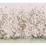 LES OISEAUX PANEL SET - BLUSH Schumacher Wallpaper | Wallpap LES OISEAUX PANEL SET BLUSH Schumacher Wallpaper wallpaper - SKU 5015154