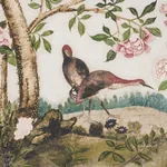 LES OISEAUX PANEL SET - IVORY Schumacher Wallpaper | Wallpap LES OISEAUX PANEL SET IVORY Schumacher Wallpaper wallpaper - SKU 5015151