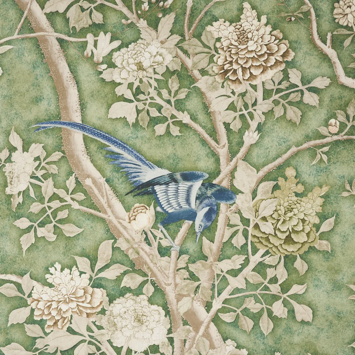 LES OISEAUX PANEL SET JADE Schumacher Wallpaper wallpaper - SKU 5015152