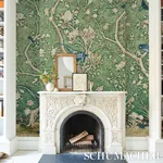 LES OISEAUX PANEL SET JADE Schumacher Wallpaper wallpaper - SKU 5015152
