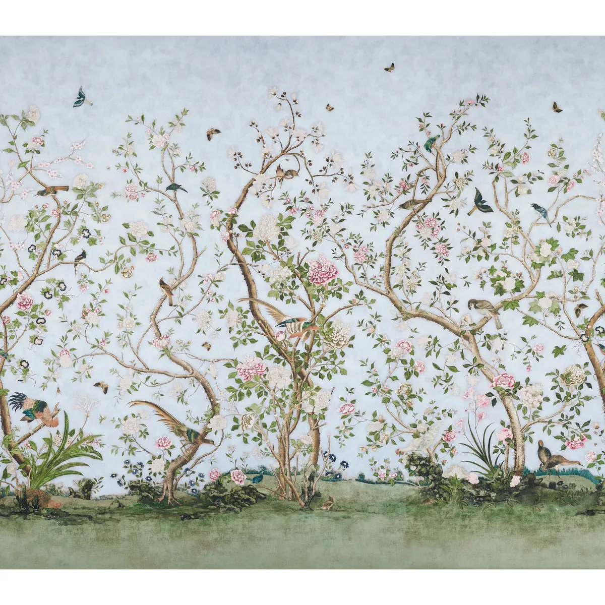 LES OISEAUX PANEL SET SKY Schumacher Wallpaper wallpaper - SKU 5015150