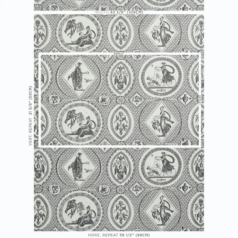 LES SCENES CONTEMPORAINES BLACK Schumacher Wallpaper wallpaper - SKU 5011491
