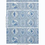 LES SCENES CONTEMPORAINES BLUE Schumacher Wallpaper wallpaper - SKU 5011490