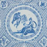 LES SCENES CONTEMPORAINES BLUE Schumacher Wallpaper wallpaper - SKU 5011490