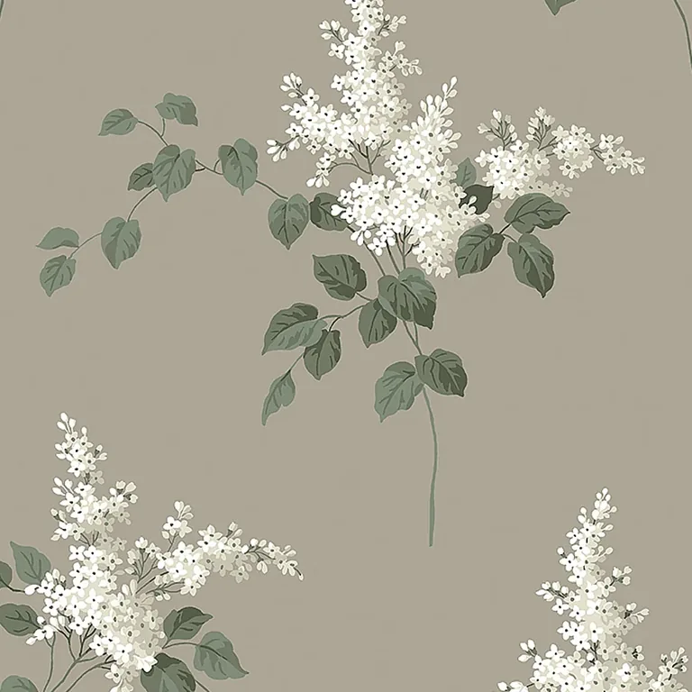 Schumacher LILACS wallpaper, color GRISAILLE, SKU 7667