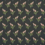 LILY OF THE VALLEY - MIDNIGHT Schumacher Wallpaper | Wallpap LILY OF THE VALLEY MIDNIGHT Schumacher Wallpaper wallpaper - SKU 5016282