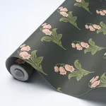 LILY OF THE VALLEY - MIDNIGHT Schumacher Wallpaper | Wallpap LILY OF THE VALLEY MIDNIGHT Schumacher Wallpaper wallpaper - SKU 5016282