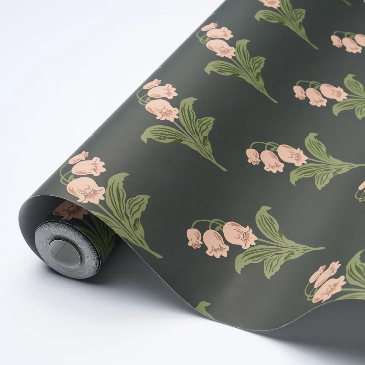 LILY OF THE VALLEY - MIDNIGHT Schumacher Wallpaper | Wallpap LILY OF THE VALLEY MIDNIGHT Schumacher Wallpaper wallpaper - SKU 5016282