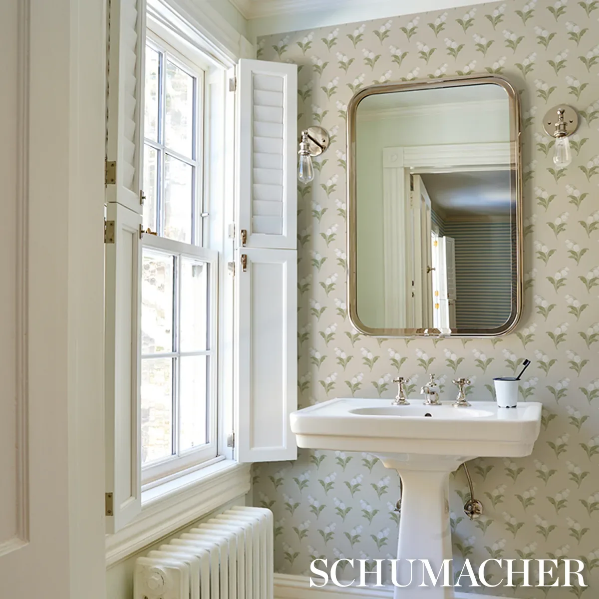 LILY OF THE VALLEY - SPRING Schumacher Wallpaper | Wallpaper LILY OF THE VALLEY SPRING Schumacher Wallpaper wallpaper - SKU 5016281