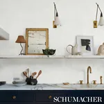 LINEN BARK WHITE Schumacher Wallpaper wallpaper - SKU 5012960