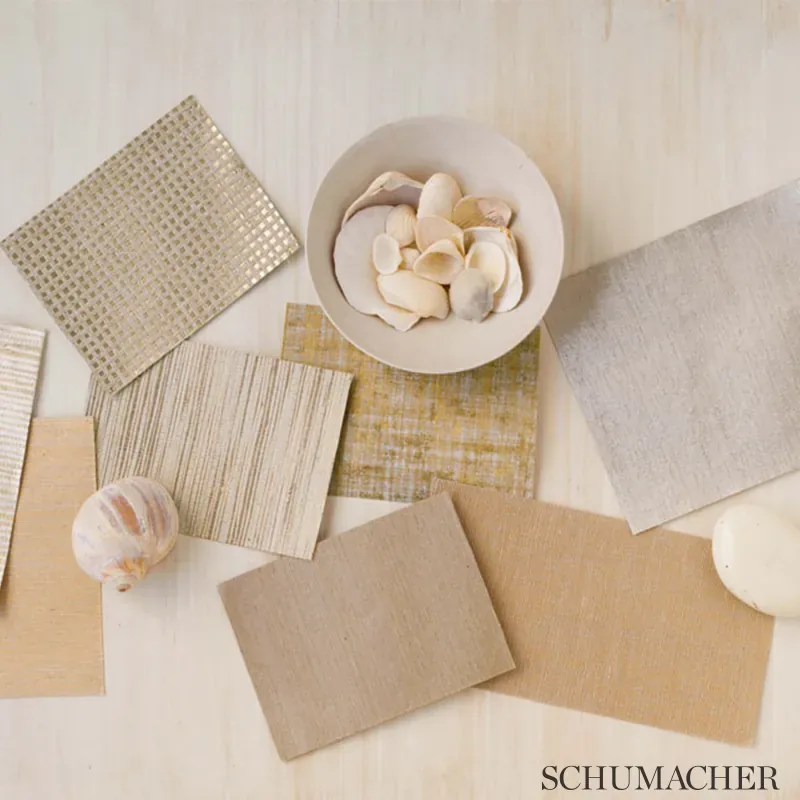 LINEN LAMÉ - PLATINUM Schumacher Wallpaper | Wallpaper Twins LINEN LAMÉ PLATINUM Schumacher Wallpaper wallpaper - SKU 5007810