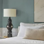 LINEN PLISSÉ WALLCOVERING ADRIATIC BLUE Schumacher Wallpaper wallpaper - SKU 5015890