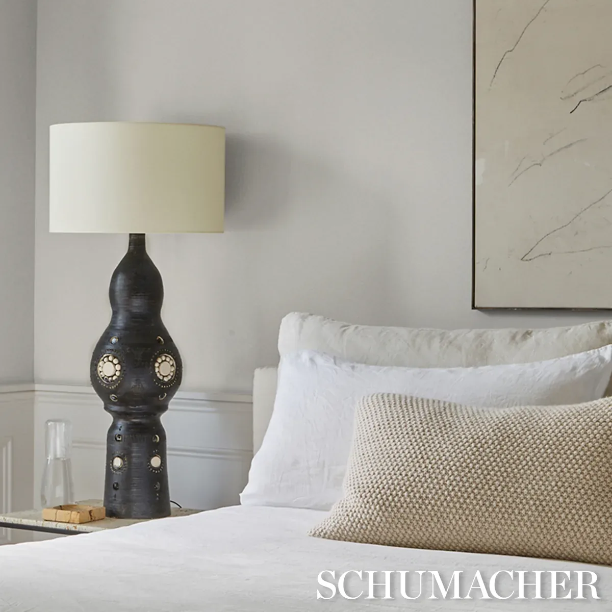 LINEN PLISSÉ WALLCOVERING IVORY Schumacher Wallpaper wallpaper - SKU 5015892