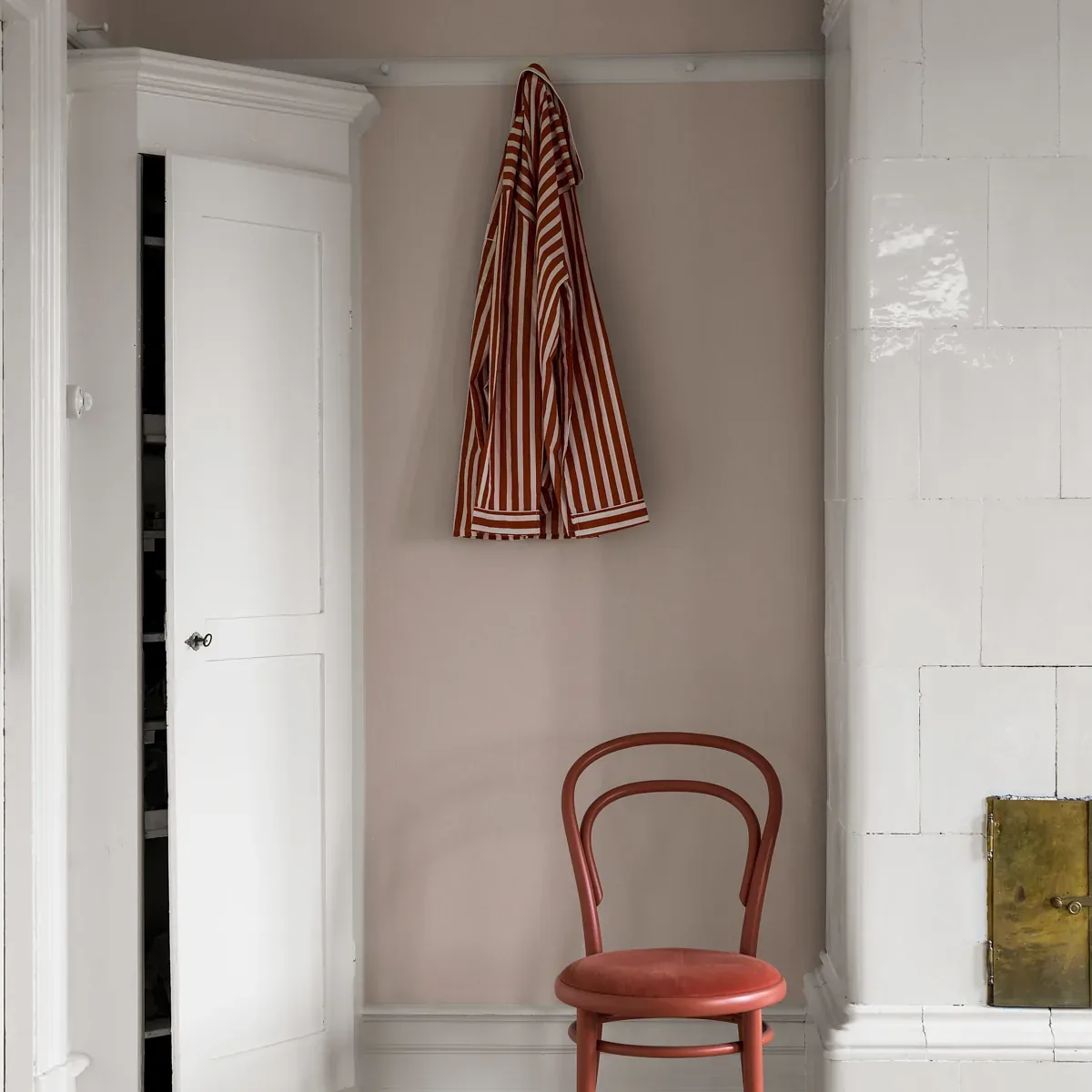 LINEN ROSE BLUSH Schumacher Wallpaper wallpaper - SKU 4433