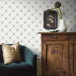 LINNÉ - GREY AND SILVER Schumacher Wallpaper | Wallpaper Twi LINNÉ GREY AND SILVER Schumacher Wallpaper wallpaper - SKU 4505