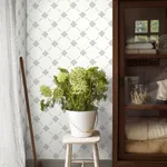 LINNÉ - GREY AND SILVER Schumacher Wallpaper | Wallpaper Twi LINNÉ GREY AND SILVER Schumacher Wallpaper wallpaper - SKU 4505