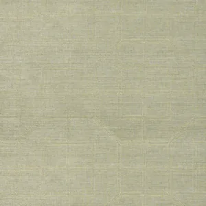 Schumacher LINYI EMBROIDERED FRET SISAL wallpaper, color MIST, SKU 5003552