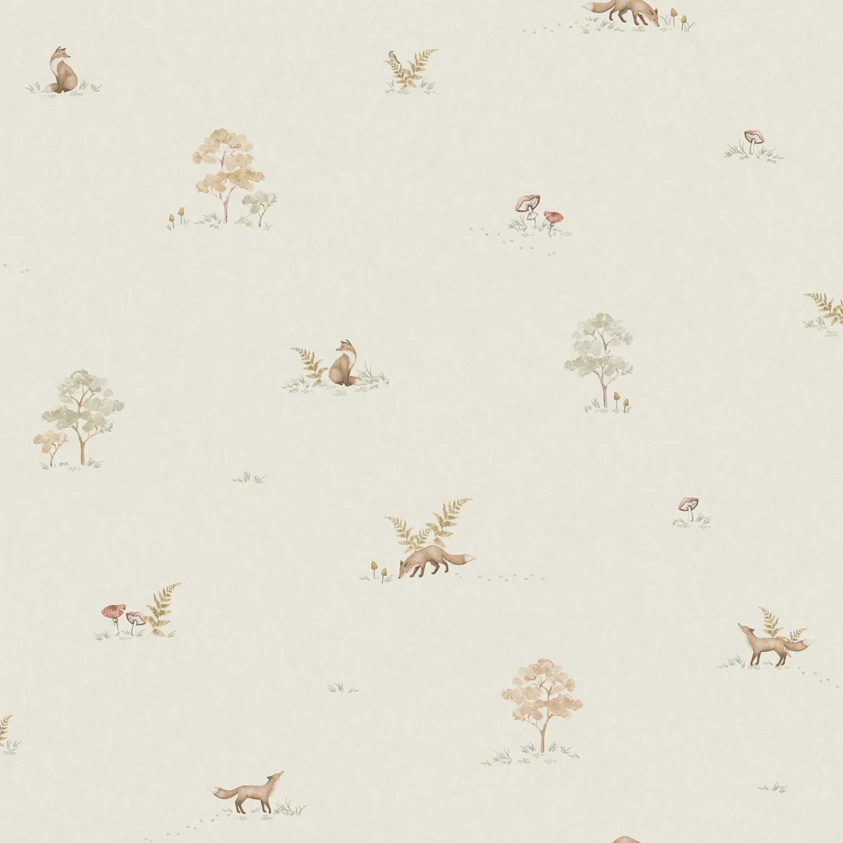 LITTLE FOX SOFT NEUTRAL Schumacher Wallpaper wallpaper - SKU 6923