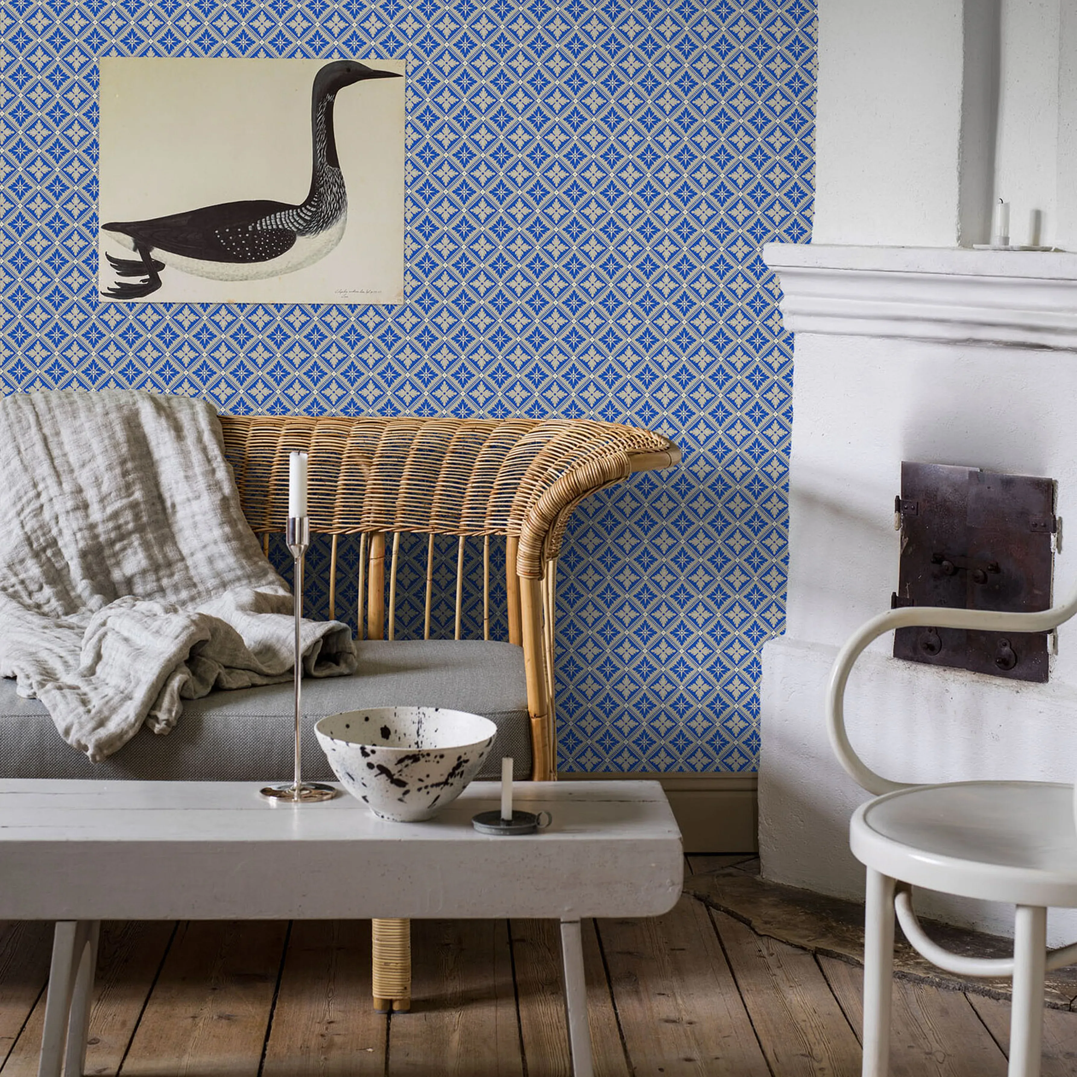 LOKA COBALT Schumacher Wallpaper wallpaper - SKU 4531