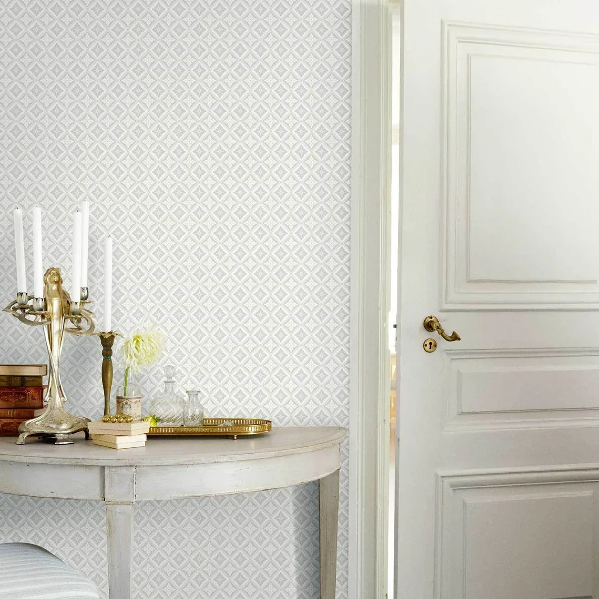 LOKA GREY AND GOLD Schumacher Wallpaper wallpaper - SKU 4528