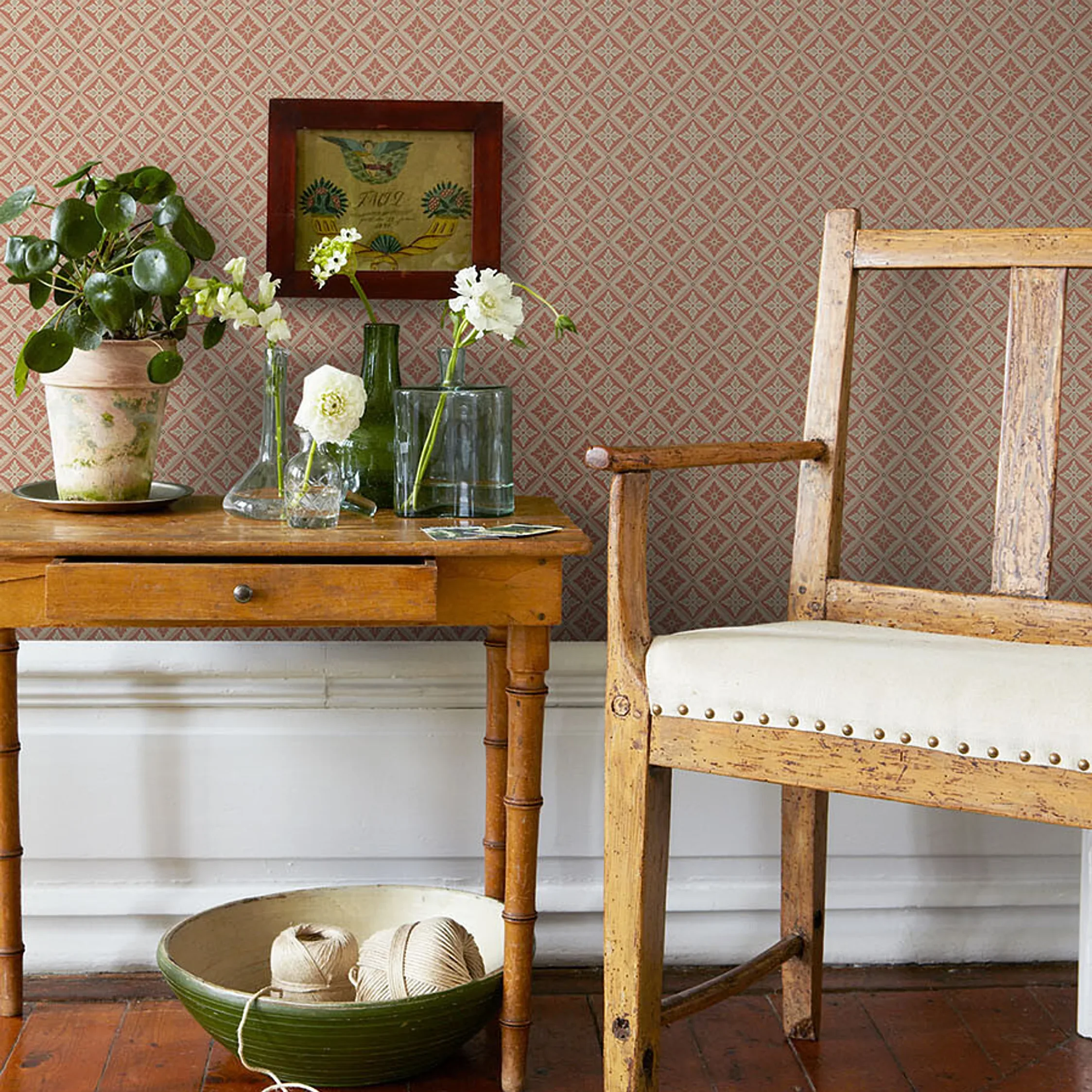 LOKA TERRACOTTA Schumacher Wallpaper wallpaper - SKU 4530