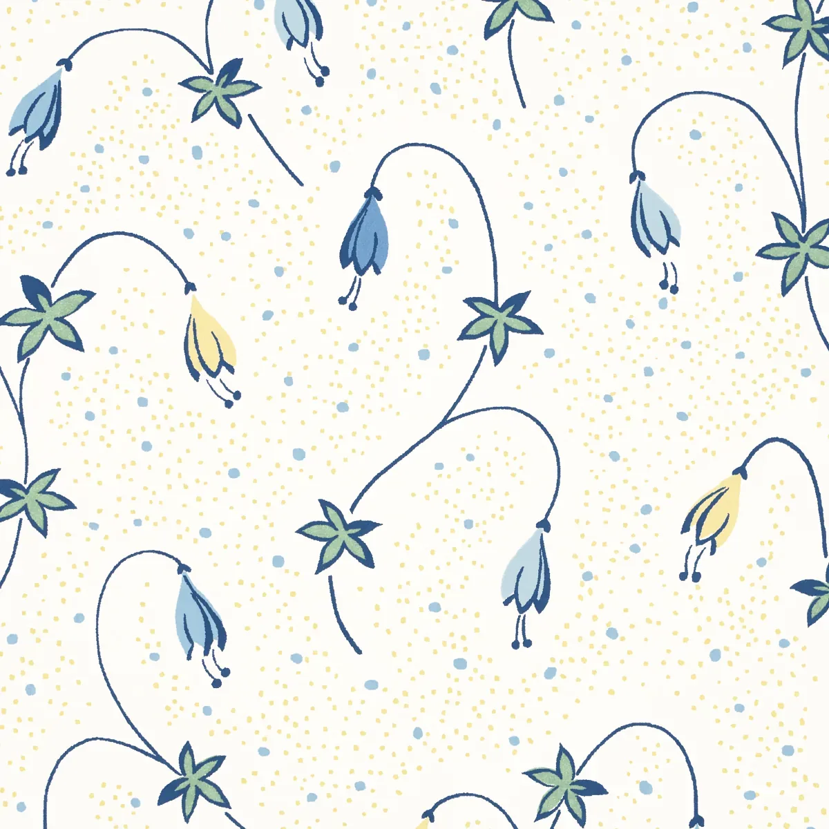 LOLLY FLORAL BLUES Schumacher Wallpaper wallpaper - SKU 5015750