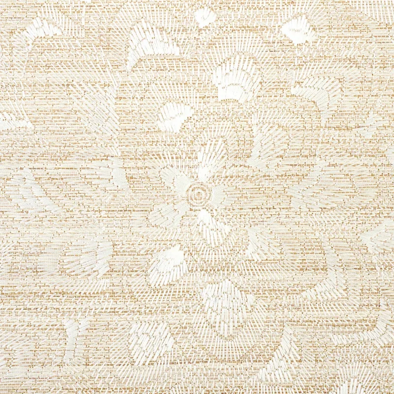 LOTUS EMBROIDERY SISAL IVORY Schumacher Wallpaper wallpaper - SKU 5011210