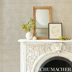 LOTUS EMBROIDERY SISAL IVORY Schumacher Wallpaper wallpaper - SKU 5011210