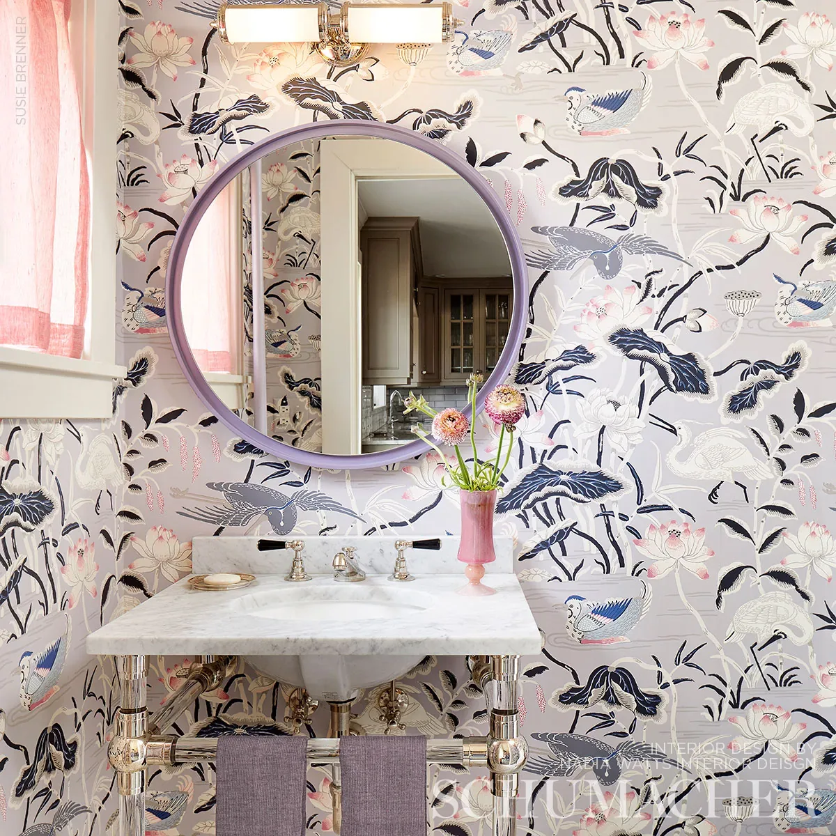 Lotus Garden - LILAC Schumacher Wallpaper | Wallpaper Twins Lotus Garden LILAC Schumacher Wallpaper wallpaper - SKU 5008432
