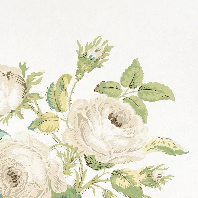 LOUDON ROSE - IVORY Schumacher Wallpaper | Wallpaper Twins LOUDON ROSE IVORY Schumacher Wallpaper wallpaper - SKU 5012030